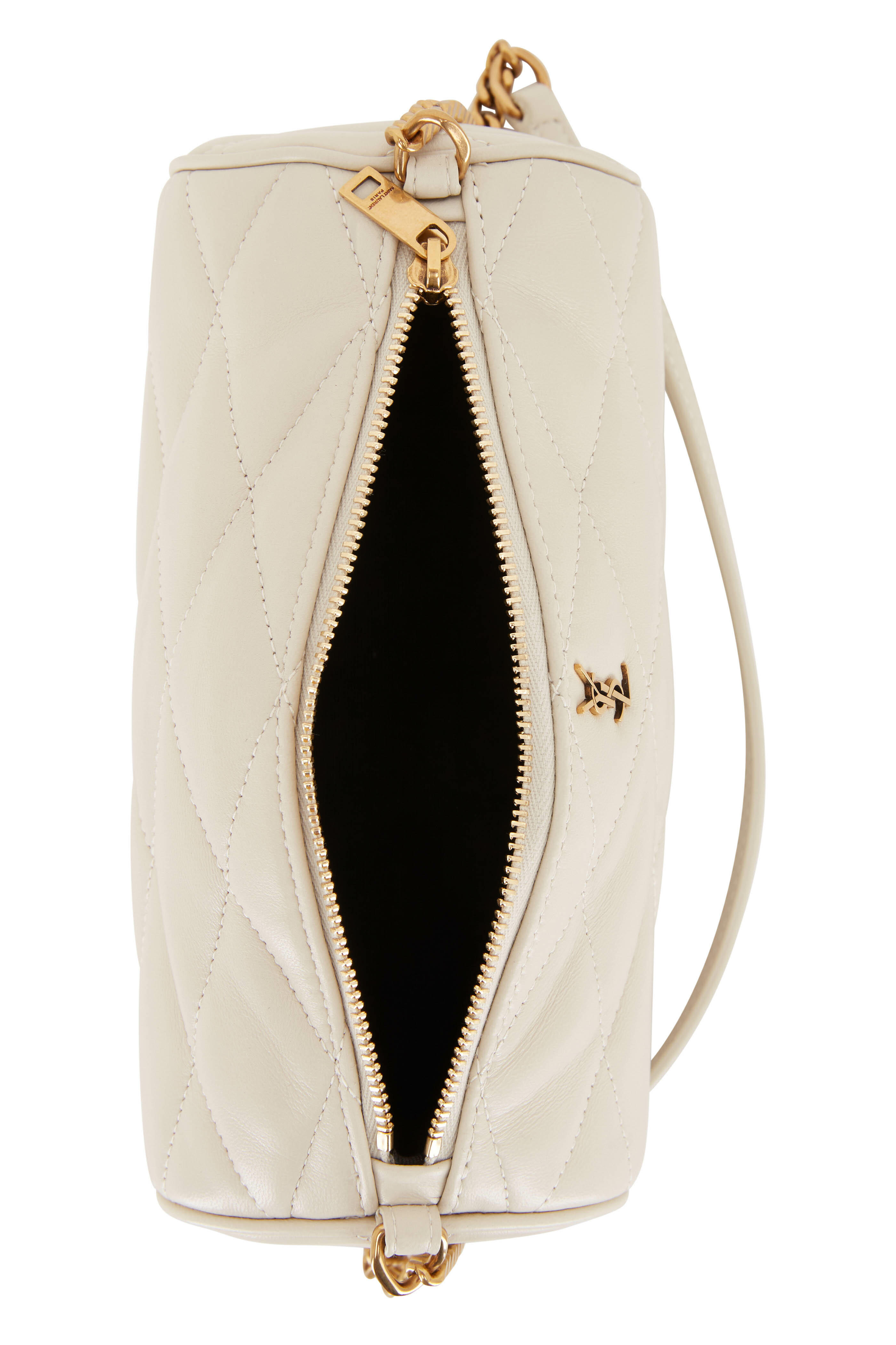 Saint Laurent Sade Quilted Leather Shoulder Bag - Cream - One Size