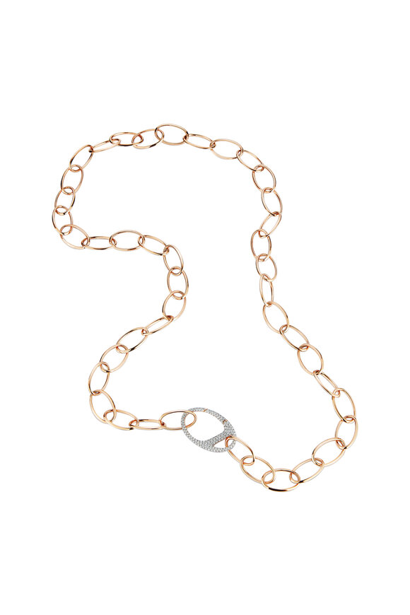 Walters Faith - Rose Gold Diamond Link Chain Necklace