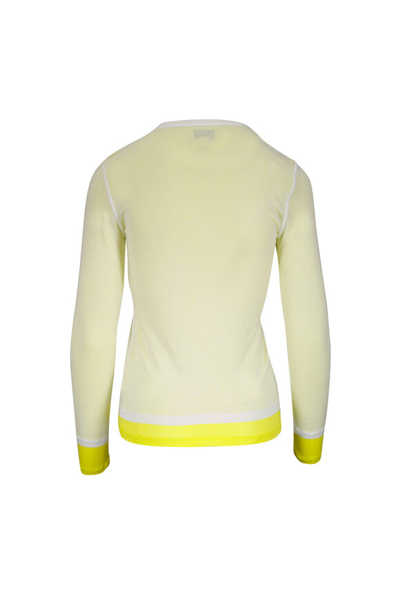 AG Eleni Powder & Chartreuse Layered Long Sleeve Top - view 3