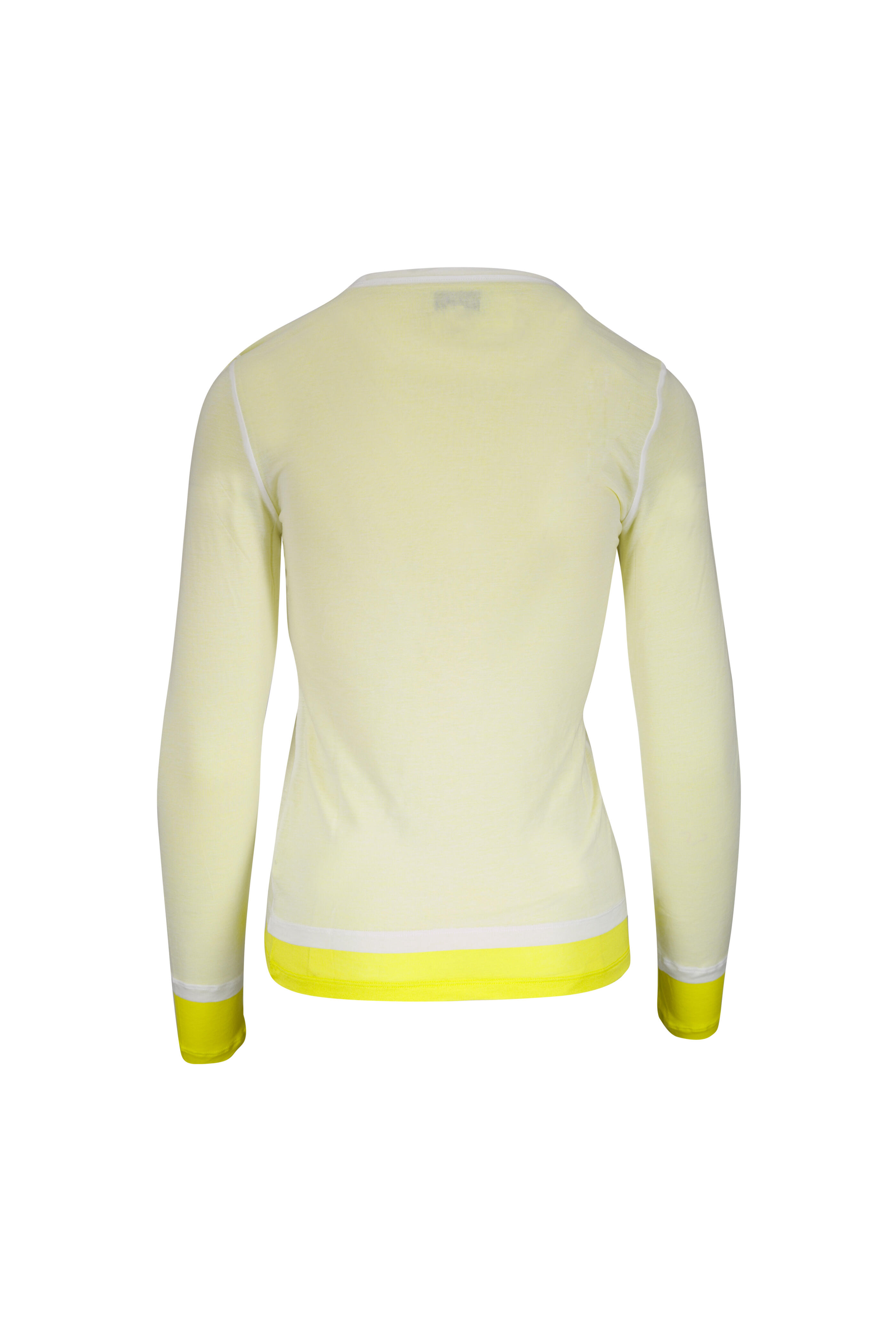 AG - Eleni Powder & Chartreuse Layered Long Sleeve Top