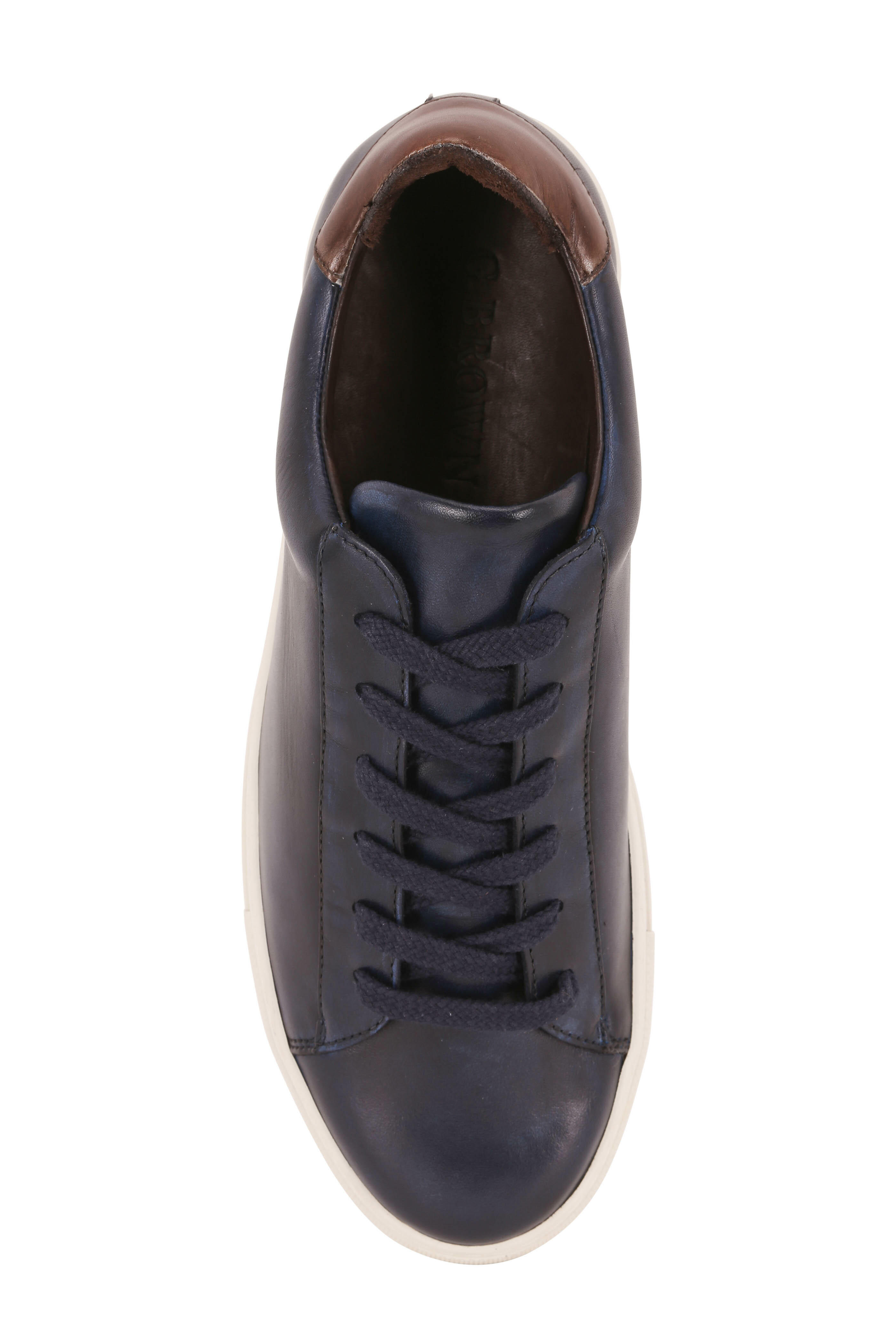 G Brown - Court Navy Blue Leather Sneaker