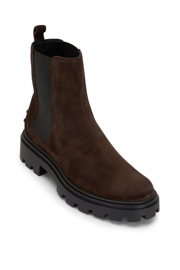 Tod's - Palissandro Brown Suede Chelsea Boot, 25mm