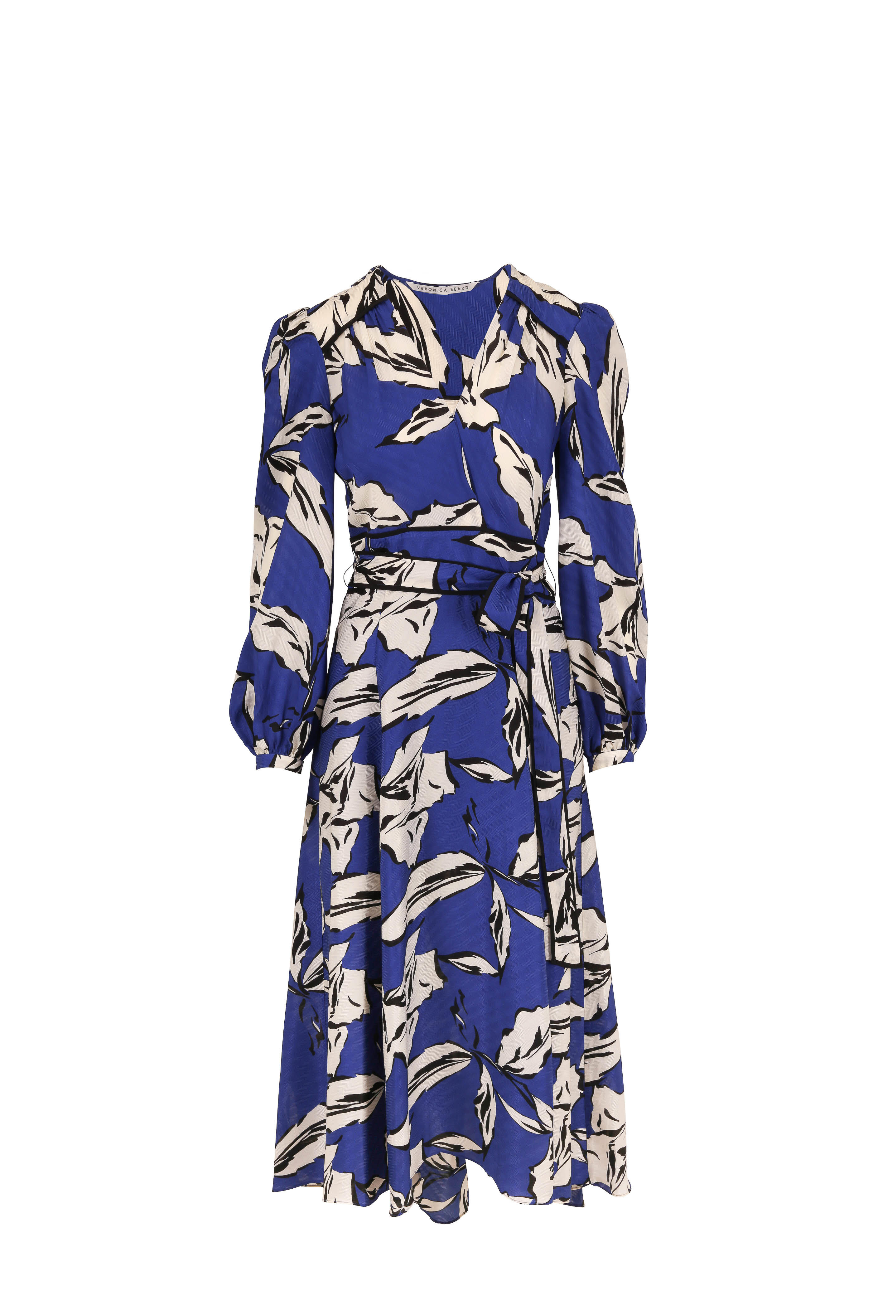 Veronica Beard - Mclean Ultramarine Multi Print Long Sleeve Dress