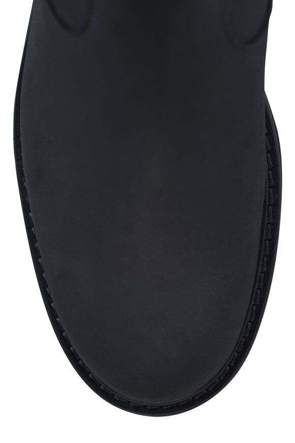 Aquatalia Eloise Black Nubuck Suede Shearling Lined Bootie - view 4