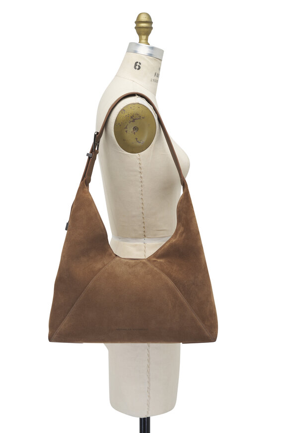 Brunello Cucinelli - Brown Suede Hobo Bag 