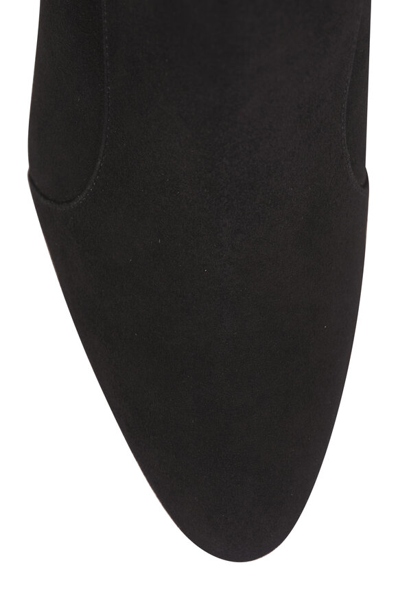 Manolo Blahnik Myconia Black Suede Bootie, 50mm - view 4