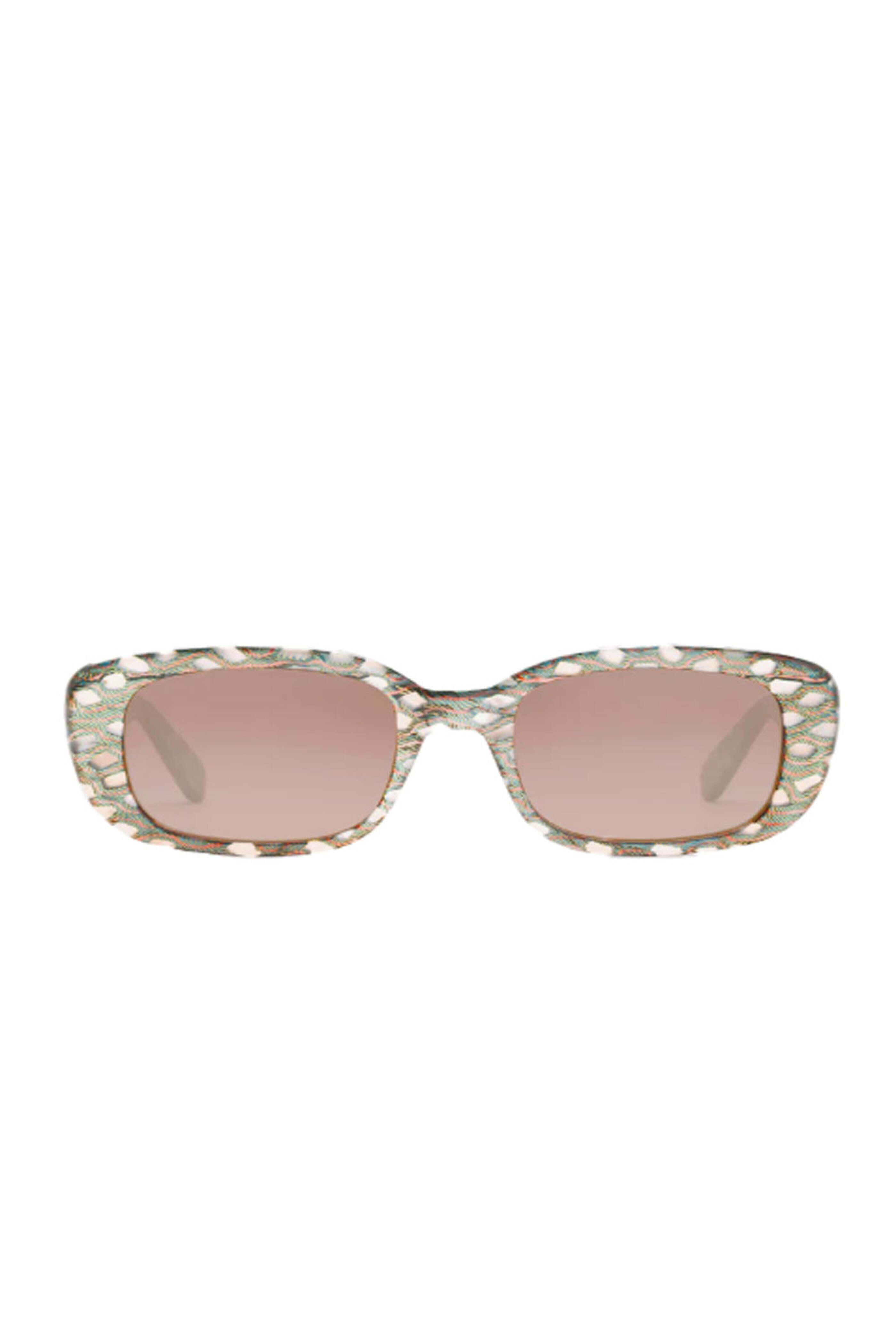 KREWE Milan Rectangular Tortoiseshell Sunglasses - Amber Milano Sunglasses - Tortoise – Monday Swimwear main image 2
