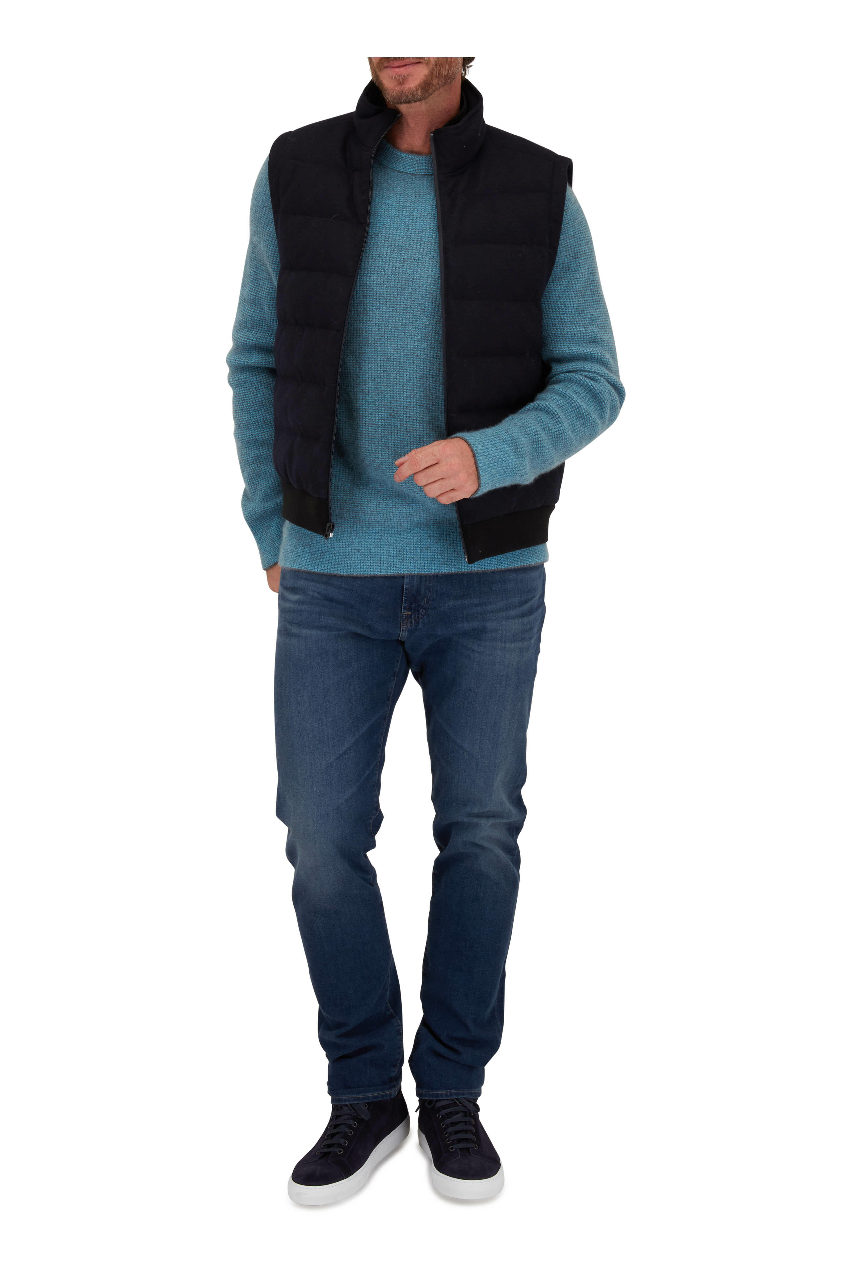 To Boot New York - Jones Navy Suede High-Top Sneaker