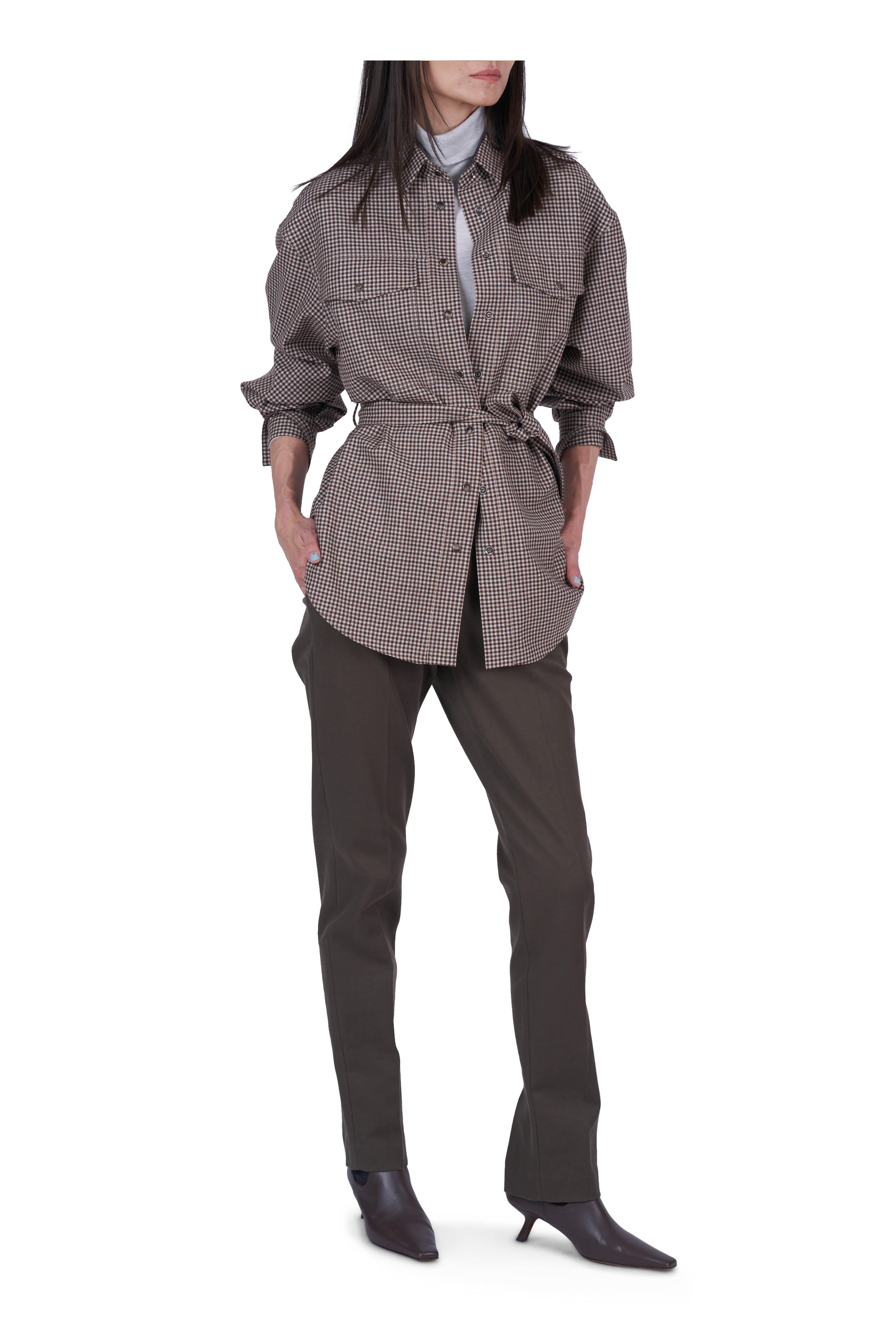 Brunello Cucinelli - Midnight Blue Open Weave Mock Neck Sweater