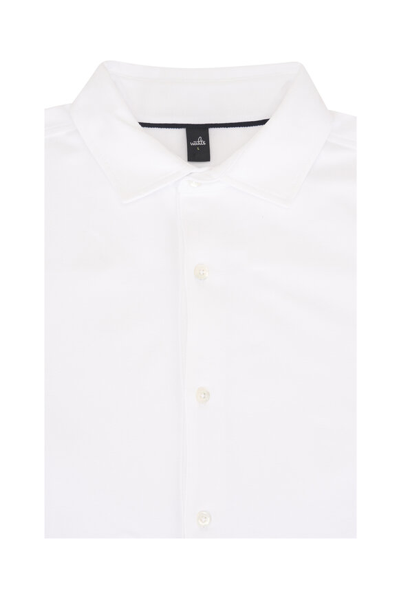 WAHTS Duke White Stretch Jersey Button Down Shirt