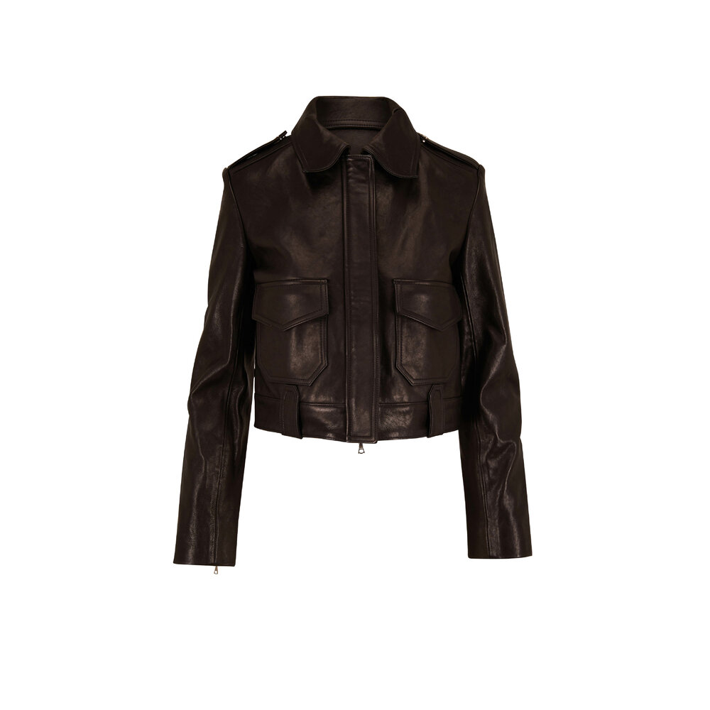 【関税込み】KHAITE ブラック Cordelia レザージャケット KHAITE The Cordelia Leather Jacket | Black | FARFETCH