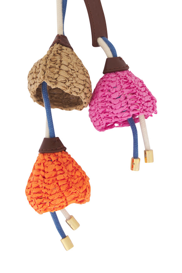 Marni Pink, Tan & Orange Flower Chain Keychain - view 3