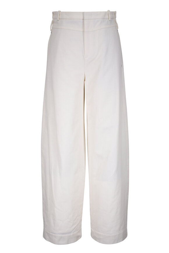 Vince Willow Cotton Utility Double Waist Wide-Leg Pant