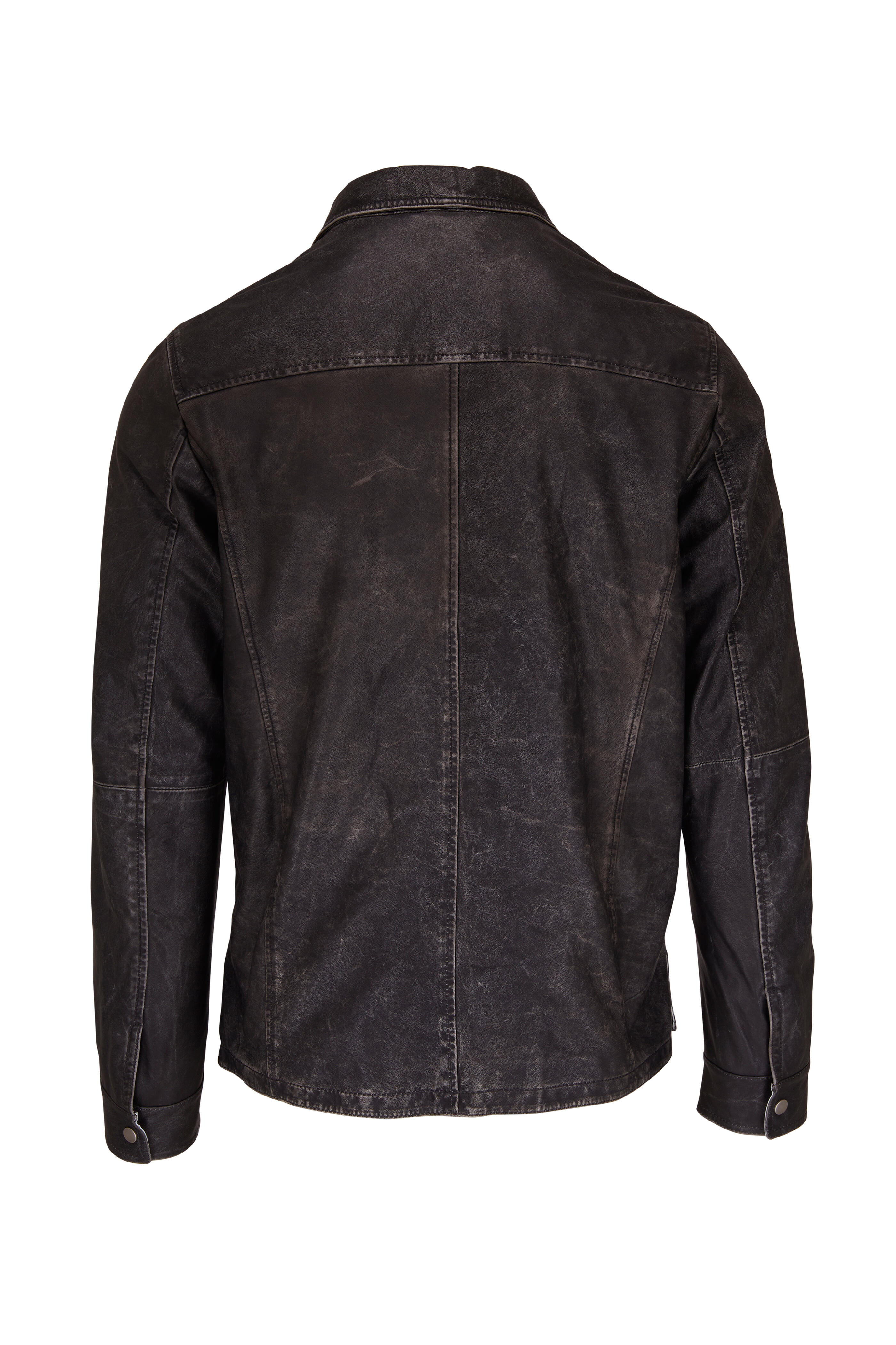 Gimos - Gray Washed Leather Jacket