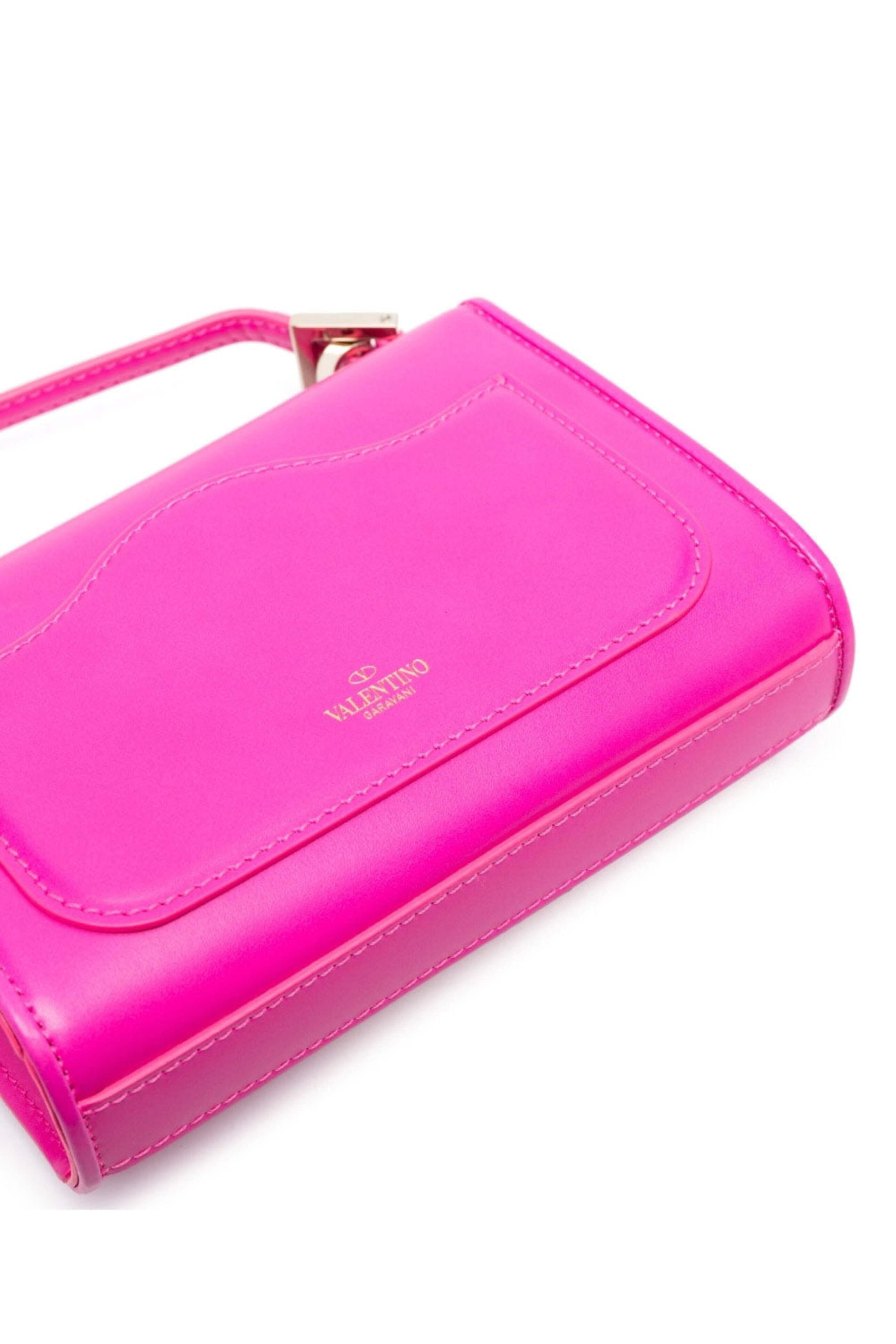 Valentino Garavani - Small VLogo Type Shoulder Bag in Pink