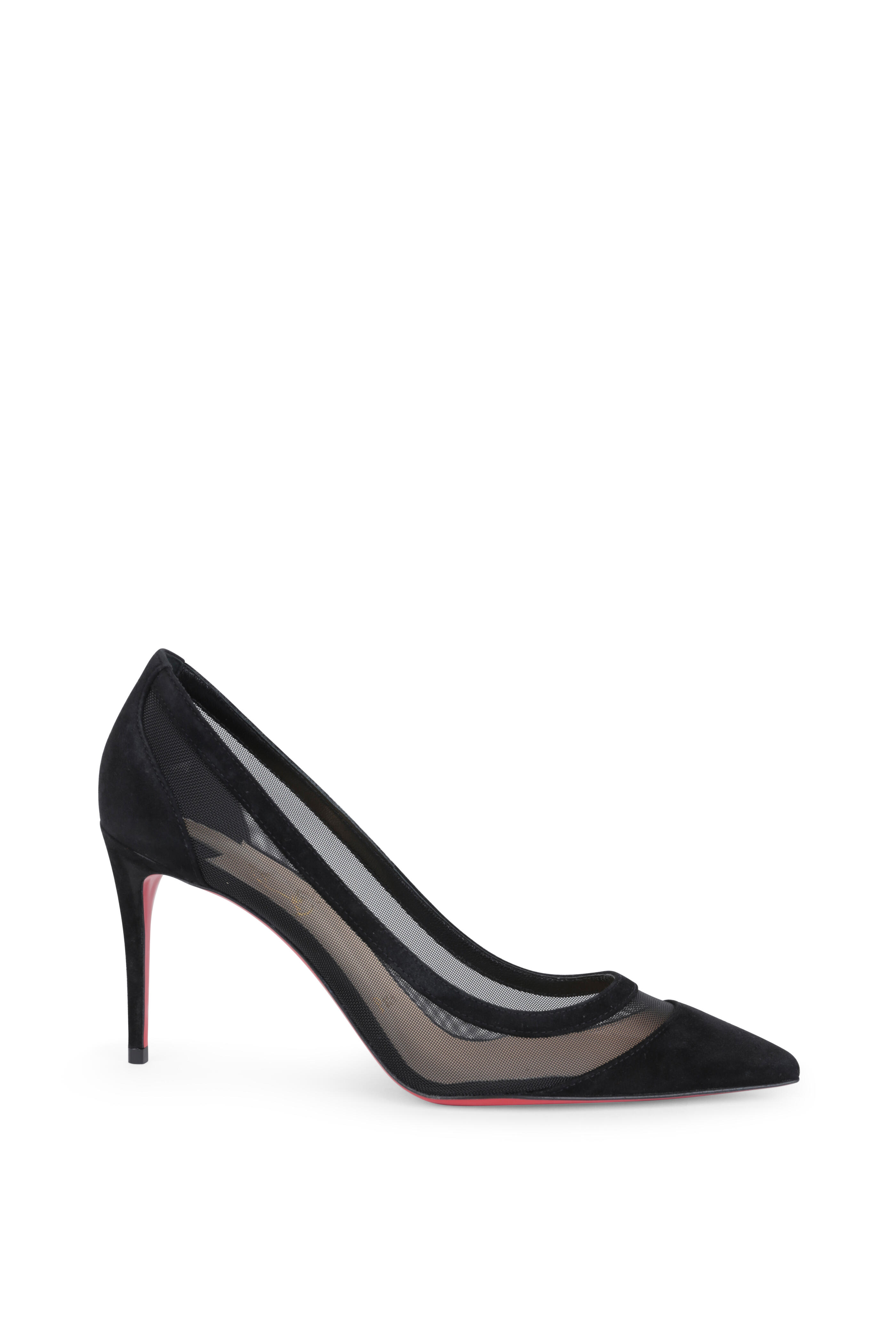 Christian louboutin galativi discount suede/mesh red sole pumps