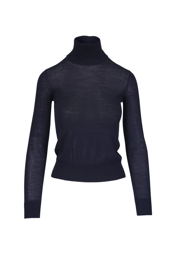 Nili Lotan Larkin Navy Blue Wool Sweater - view 1