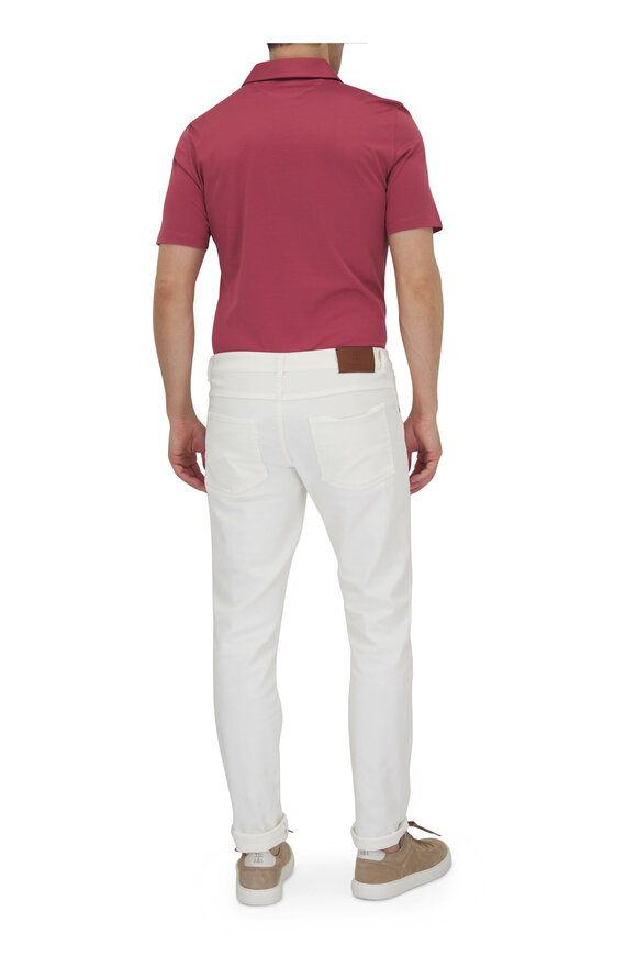 Brunello Cucinelli - Red Jersey Cotton Polo