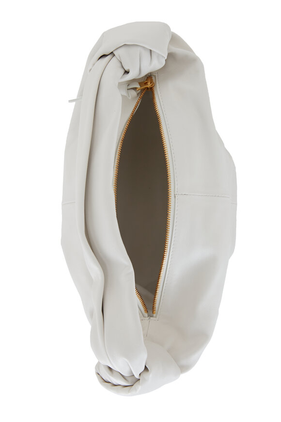 Bottega Veneta - Jodi White Leather Knot Mini Hobo Bag  