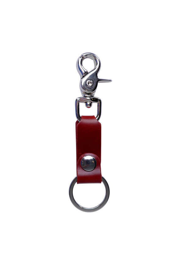 Spivey  Cherry Leather Key Fob