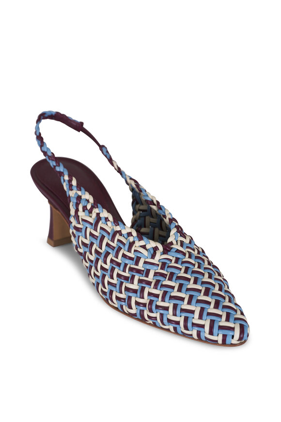 Bottega Veneta Sofia Multi Intrecciato Leather Slingback, 55mm