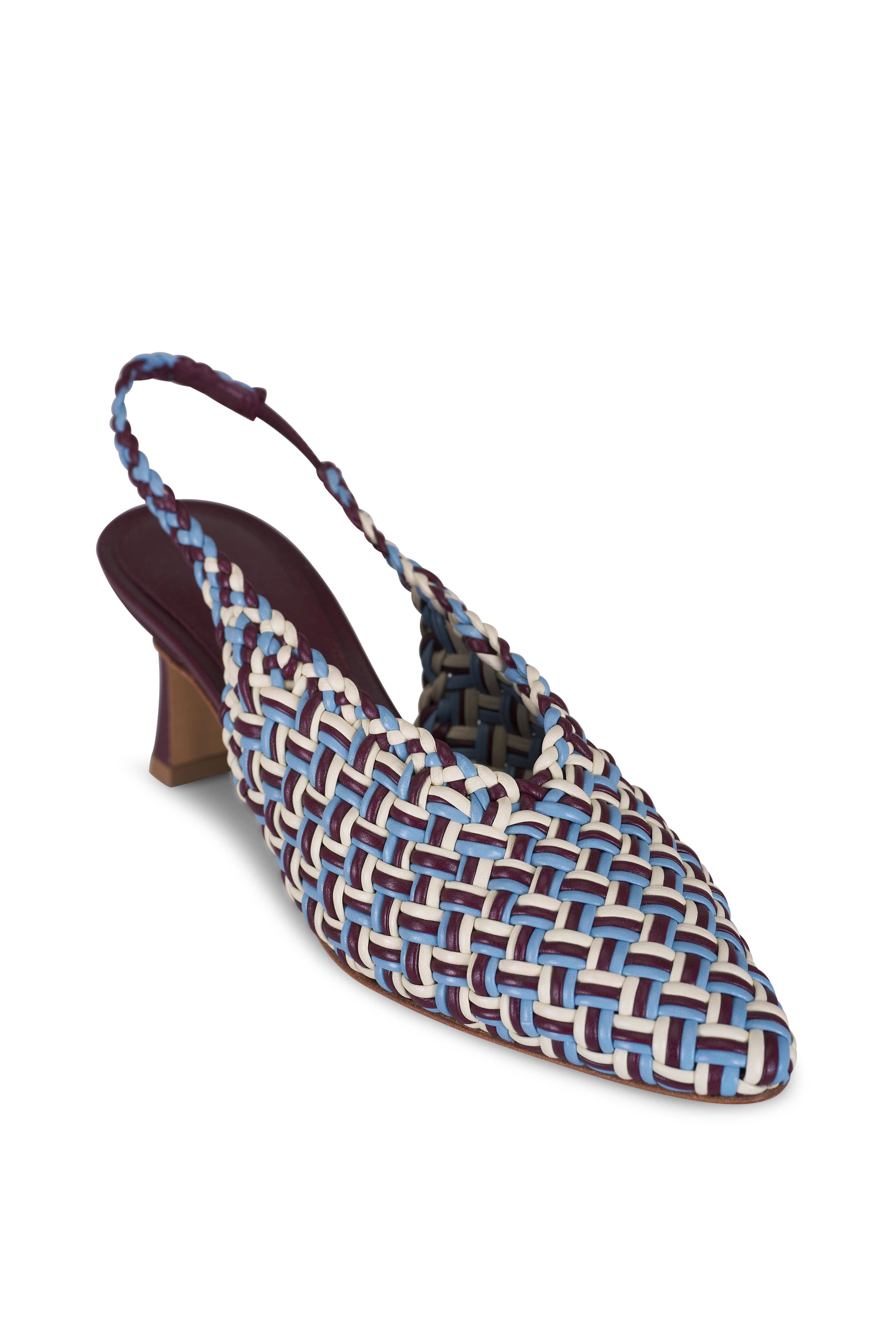 Bottega Veneta - Sofia Multi Intrecciato Leather Slingback, 55mm