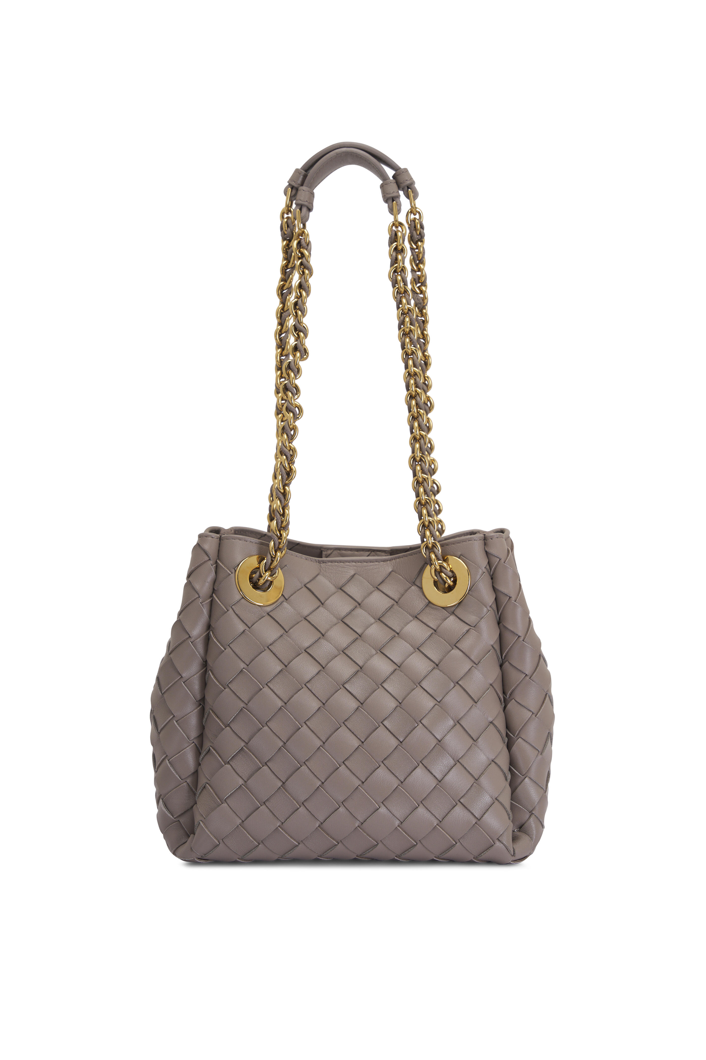 Bottega Veneta - Small Parachute Chain Limestone Woven Leather Bag