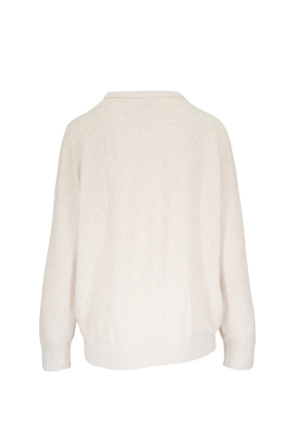 Faherty Brand Jackson Ivory Sky Feeder Crew Sweater - view 2