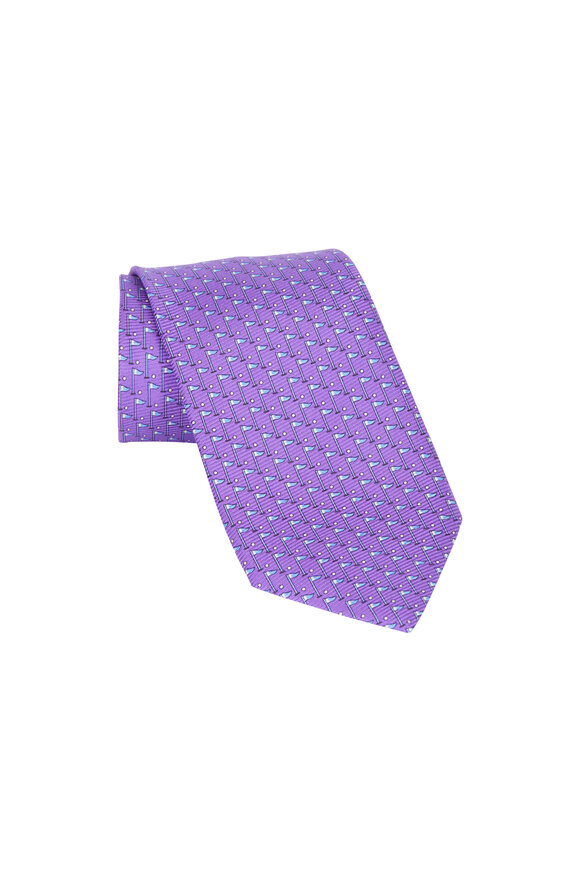 Zegna - Purple Golf Silk Necktie