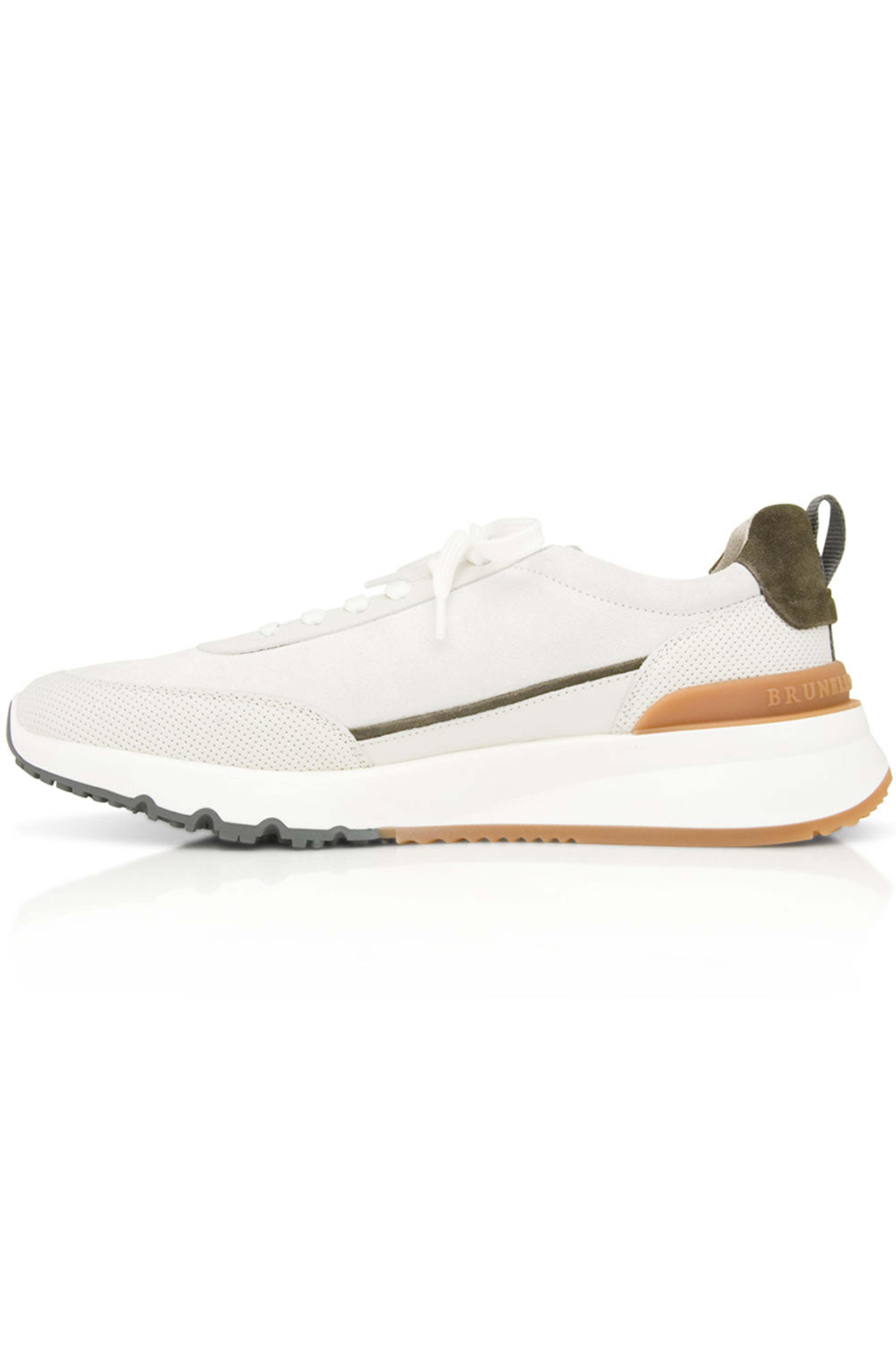 Brunello Cucinelli - Suede Paneled Sneaker in White