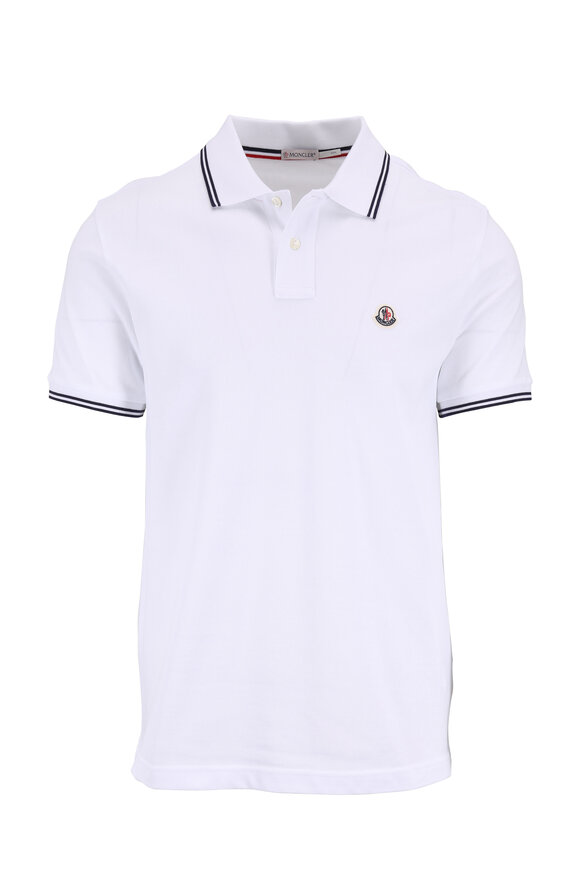 Moncler - White Tipped Knit Polo