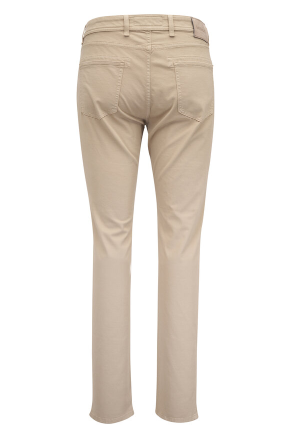Barmas Dean Beige Cotton Twill Five Pocket Pant - view 6