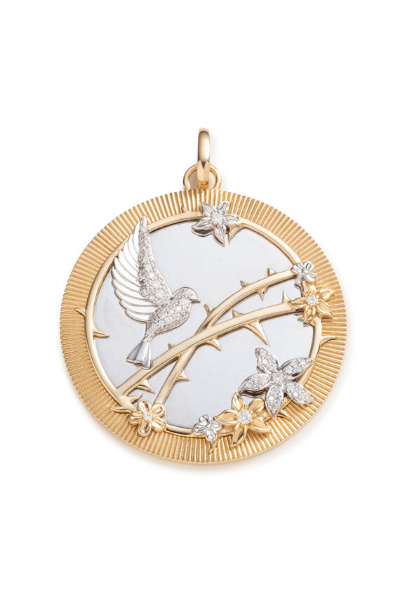 Foundrae 18k Gold Sparrow Exuberant Medallion - view 1