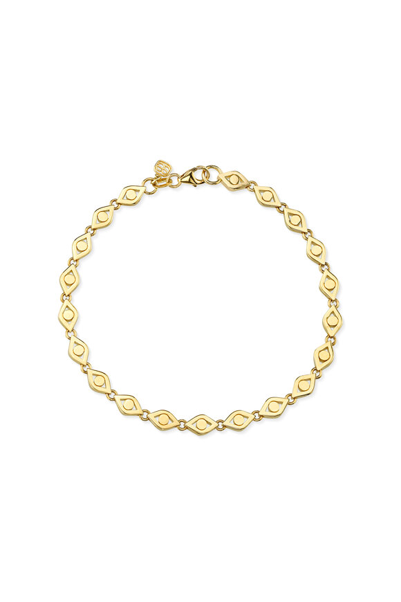 Sydney Evan Pure Gold Eye Link Bracelet