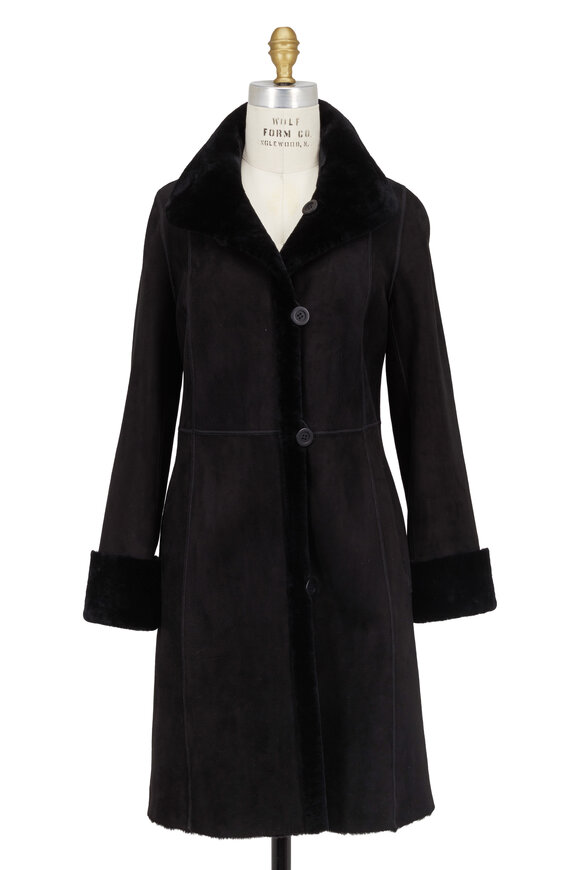 Viktoria Stass - Black Shearling Coat