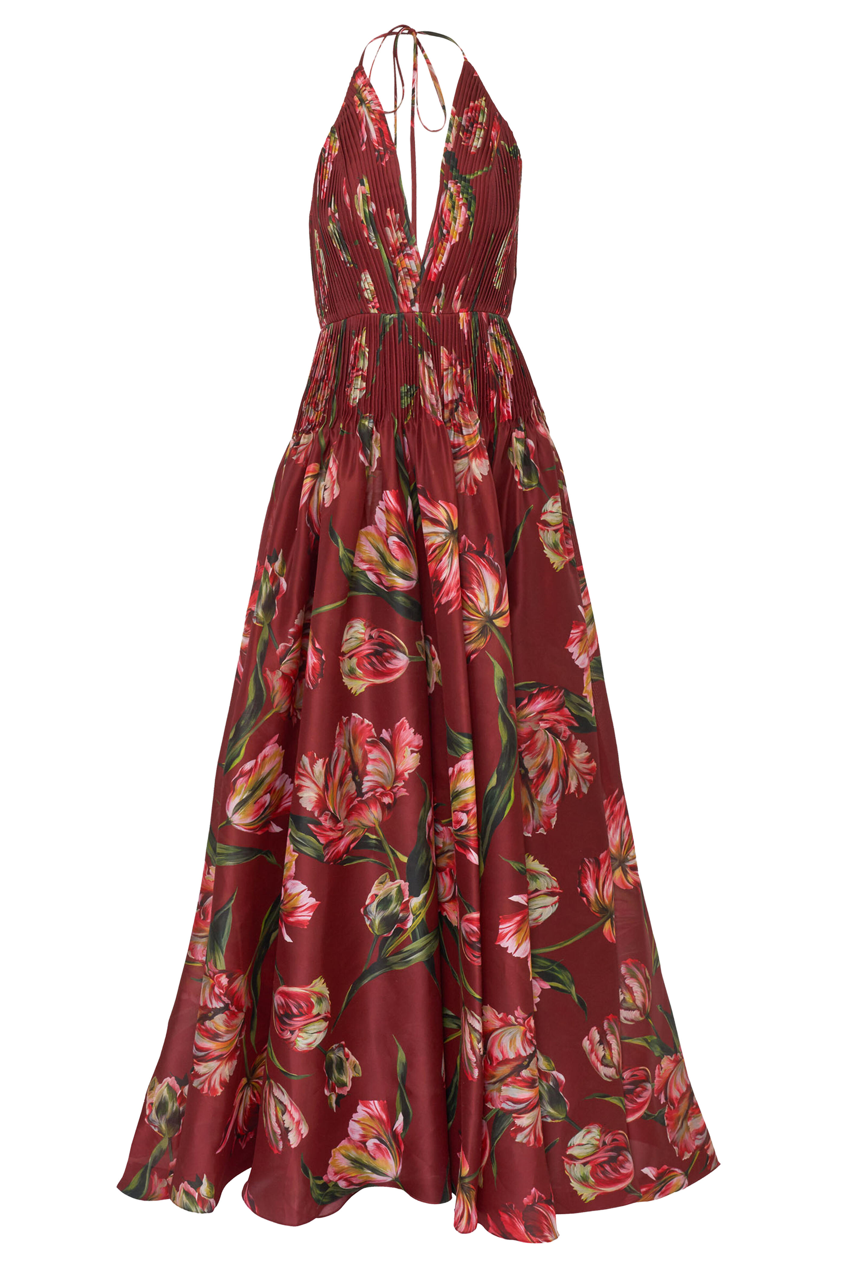 Carolina Herrera - Garnet Multi Tulip Print Gown