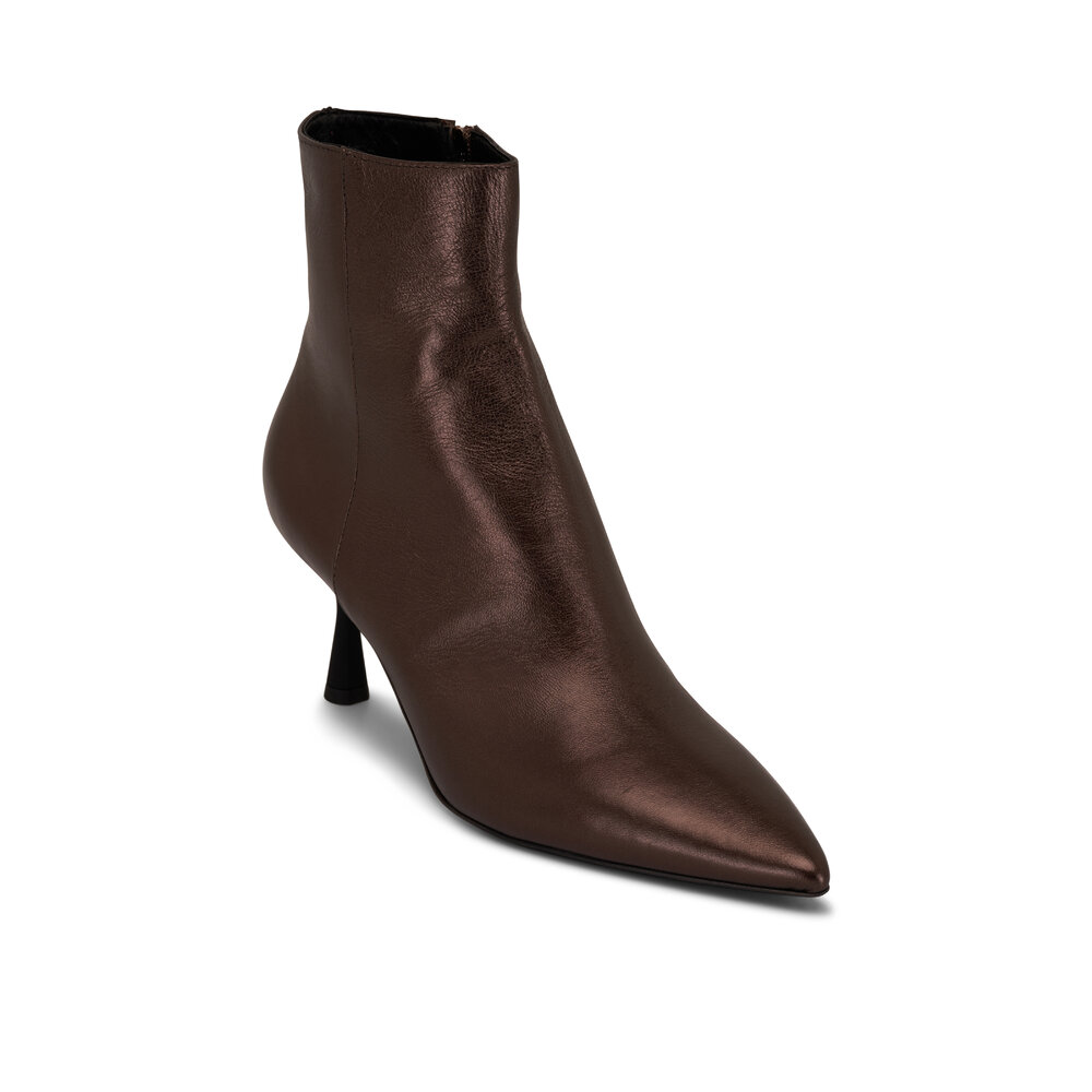 AGL Ide Metallic Leather Bootie 75mm Mitchell Stores