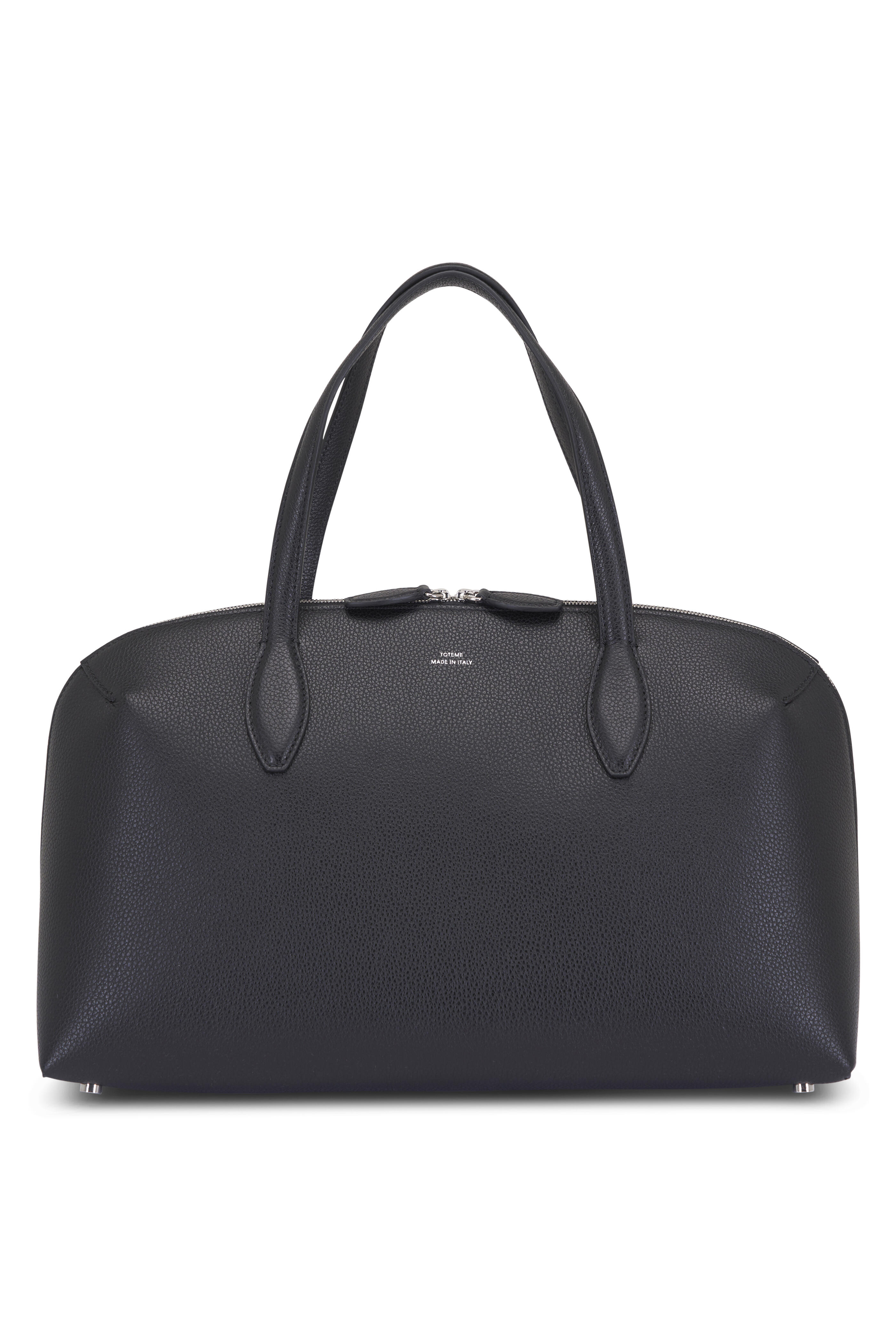 Totême - Medium Black Grain Leather Day Tote | Mitchell Stores