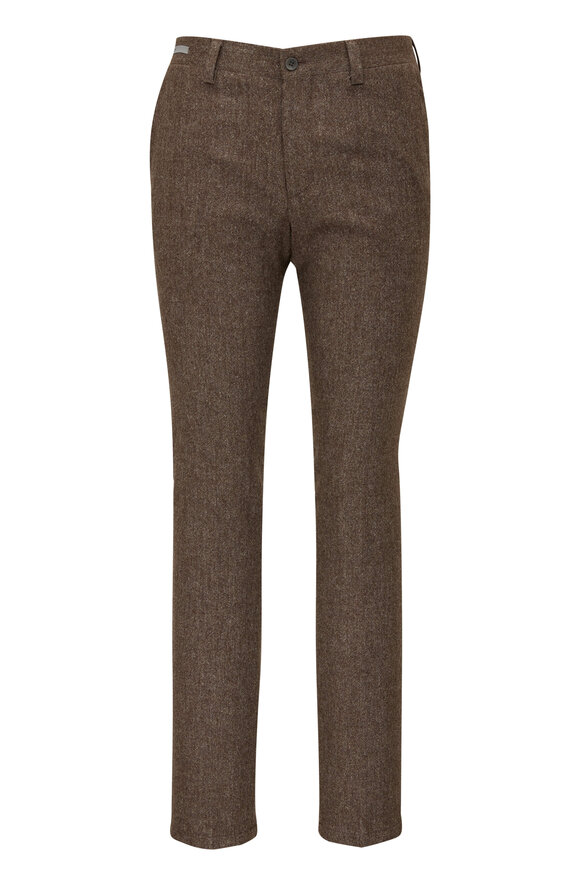 Corneliani - Brown Wool & Cashmere Pant