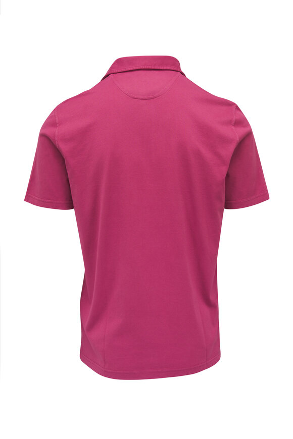 Fedeli Berry Jersey Cotton Polo - view 2