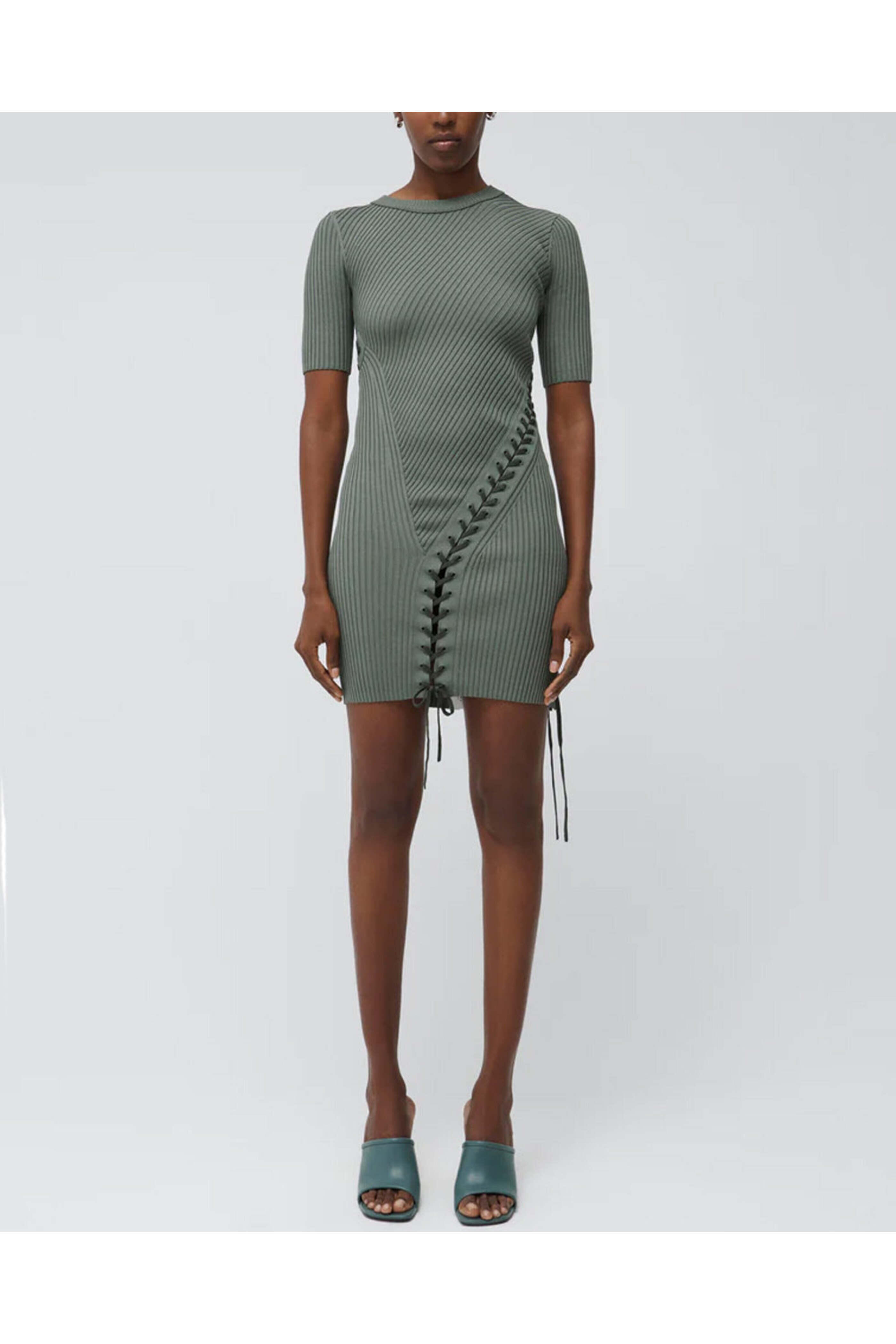 Simkhai - Park Slope Lace Up Gilly Mini Dress