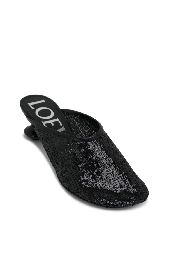 Loewe - Toy Black Sequin Mule, 45mm