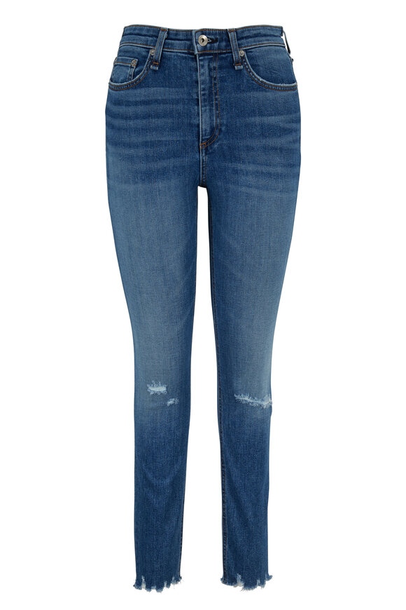 Rag & Bone - Nina Vernon Holes High-Rise Ankle Skinny Jean