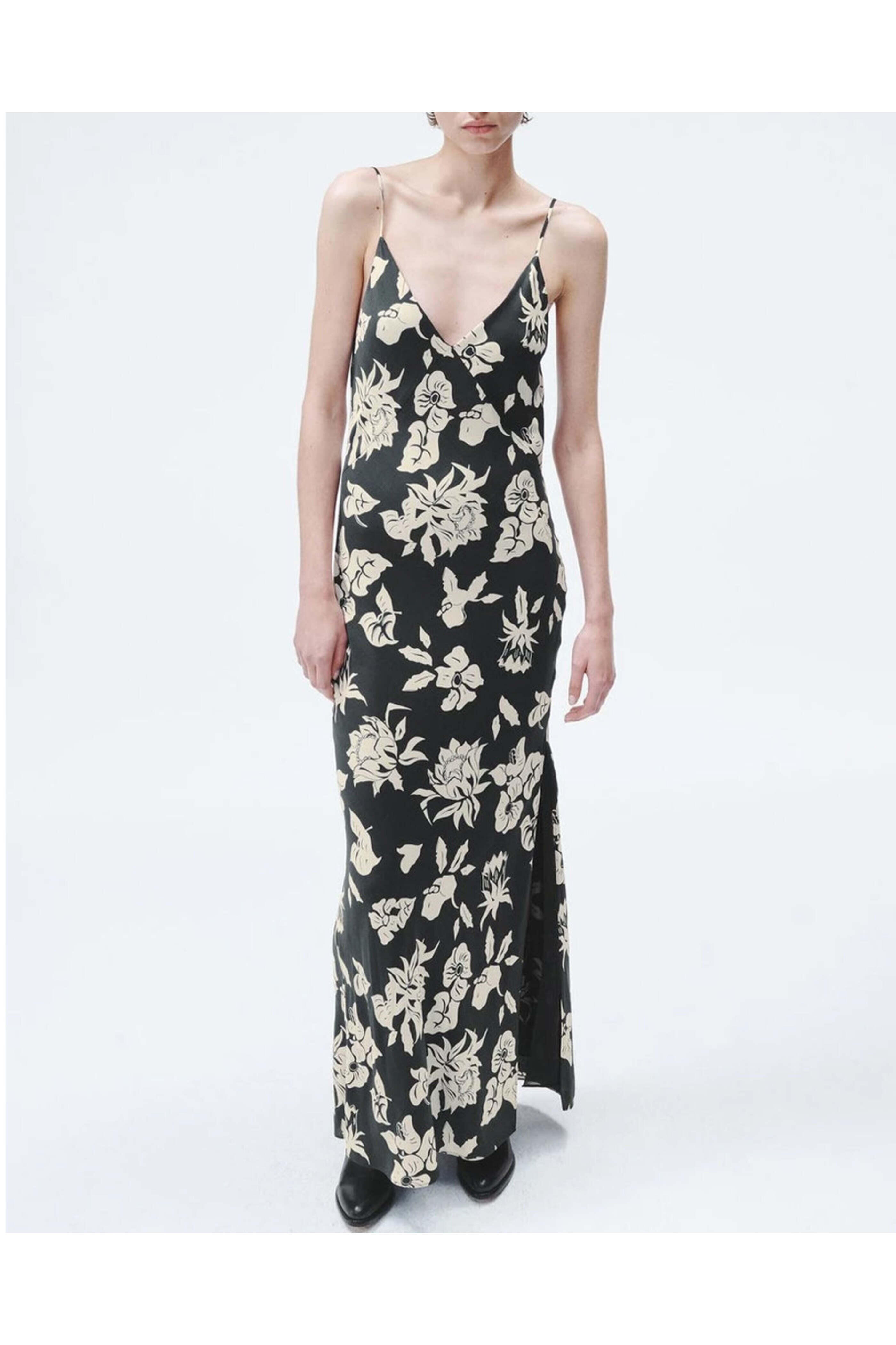 Rag & Bone - Black Floral Print Larissa Dress
