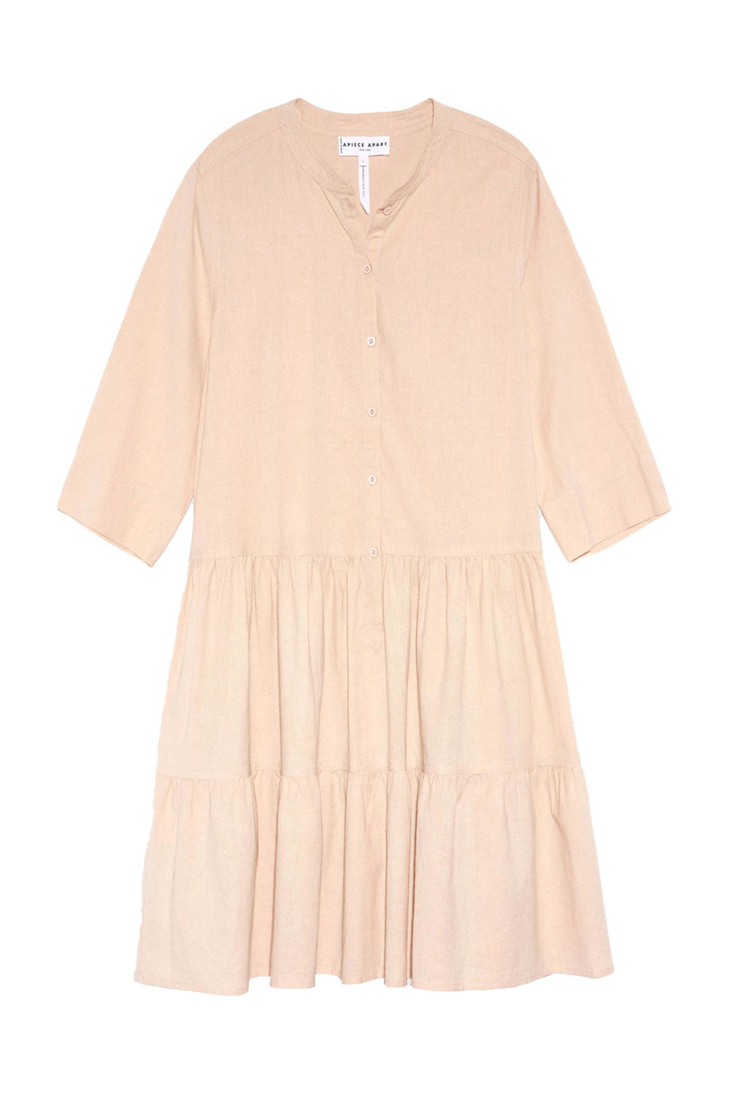Apiece Apart - Blush Maurino Drop Waist Mini Dress