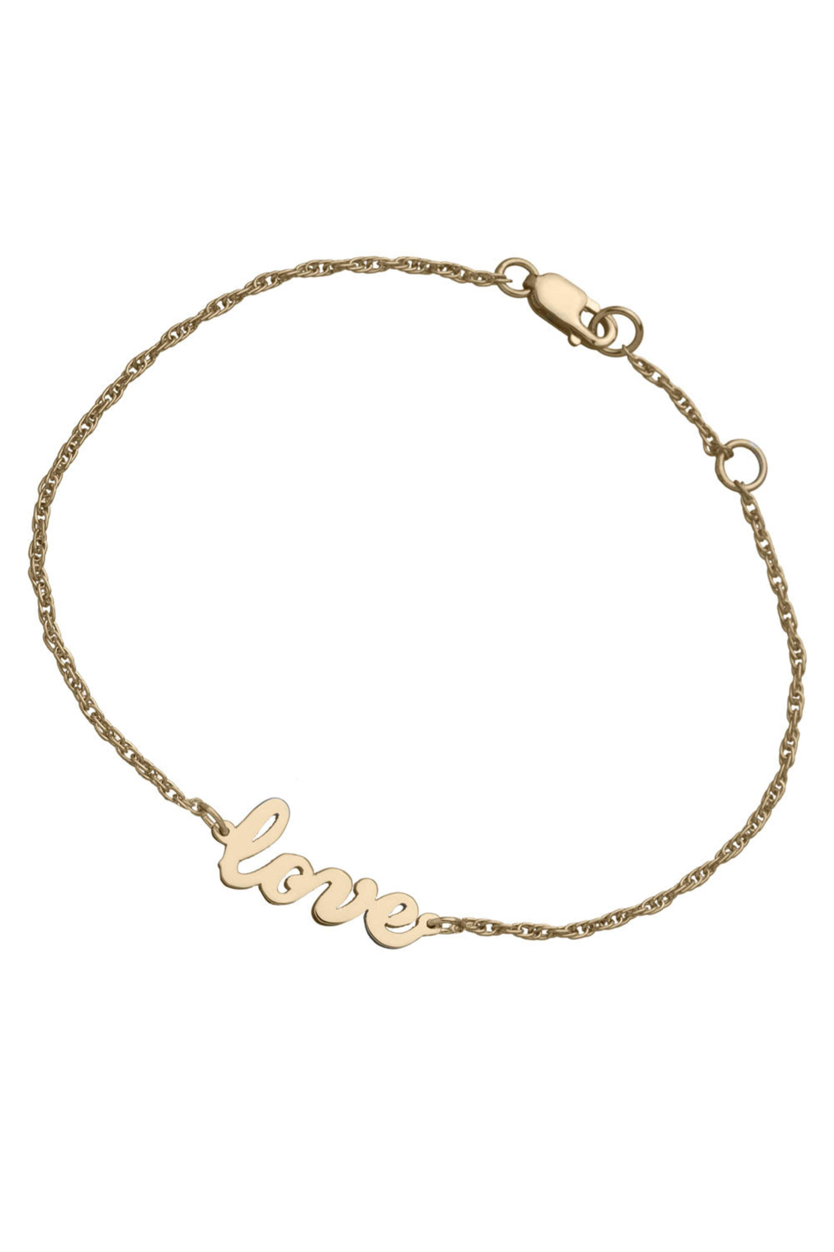 Jennifer Zeuner Jewelry - Addison Cursive Love Link Bracelet