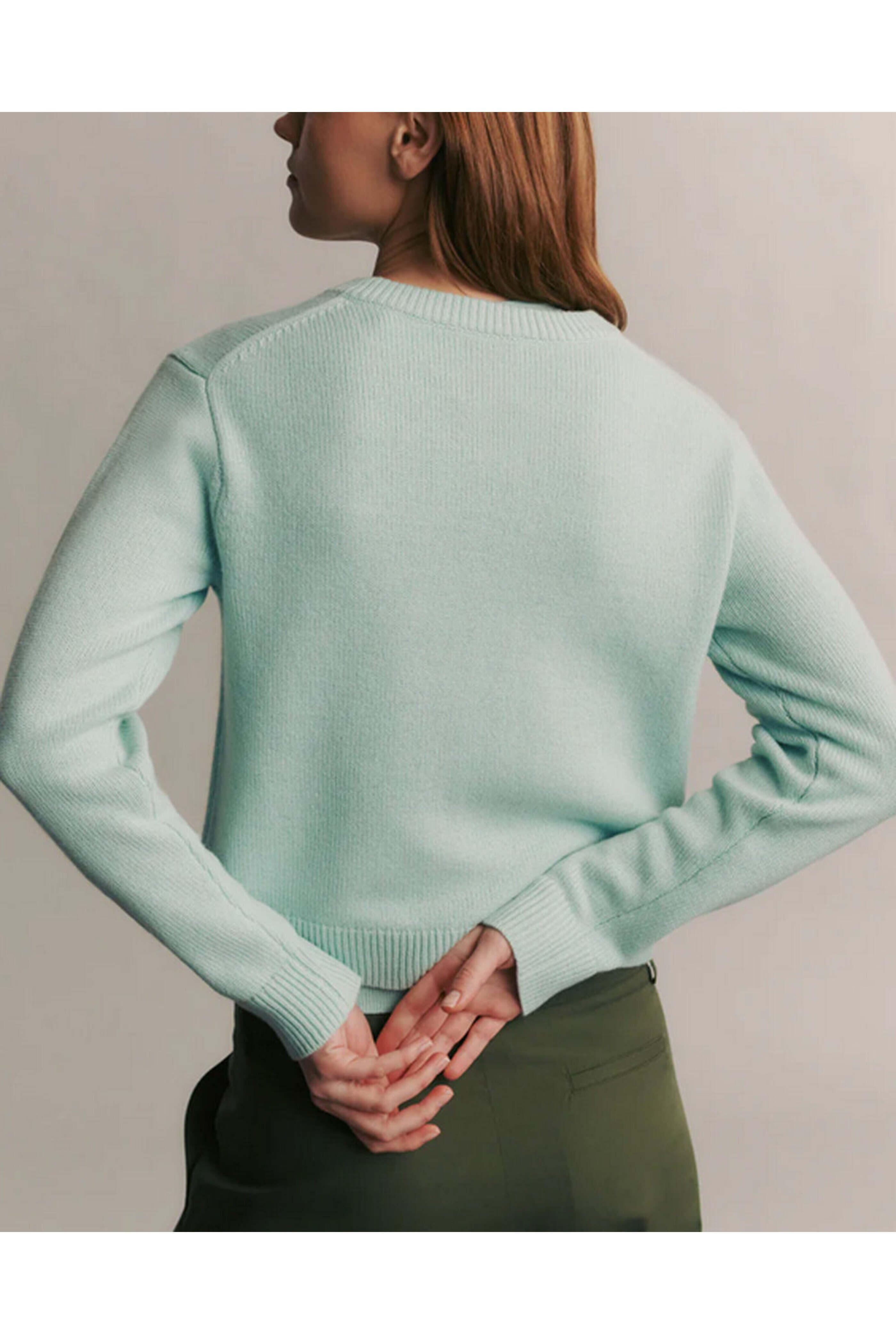 TWP - Pale Aqua Lord Cardigan