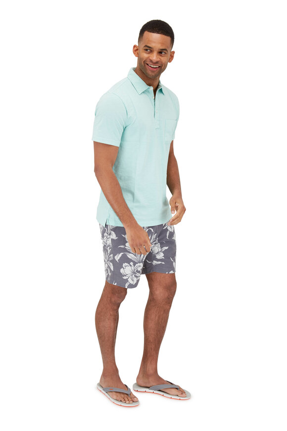 Faherty Brand - Turquoise Sunwashed Short Sleeve Polo