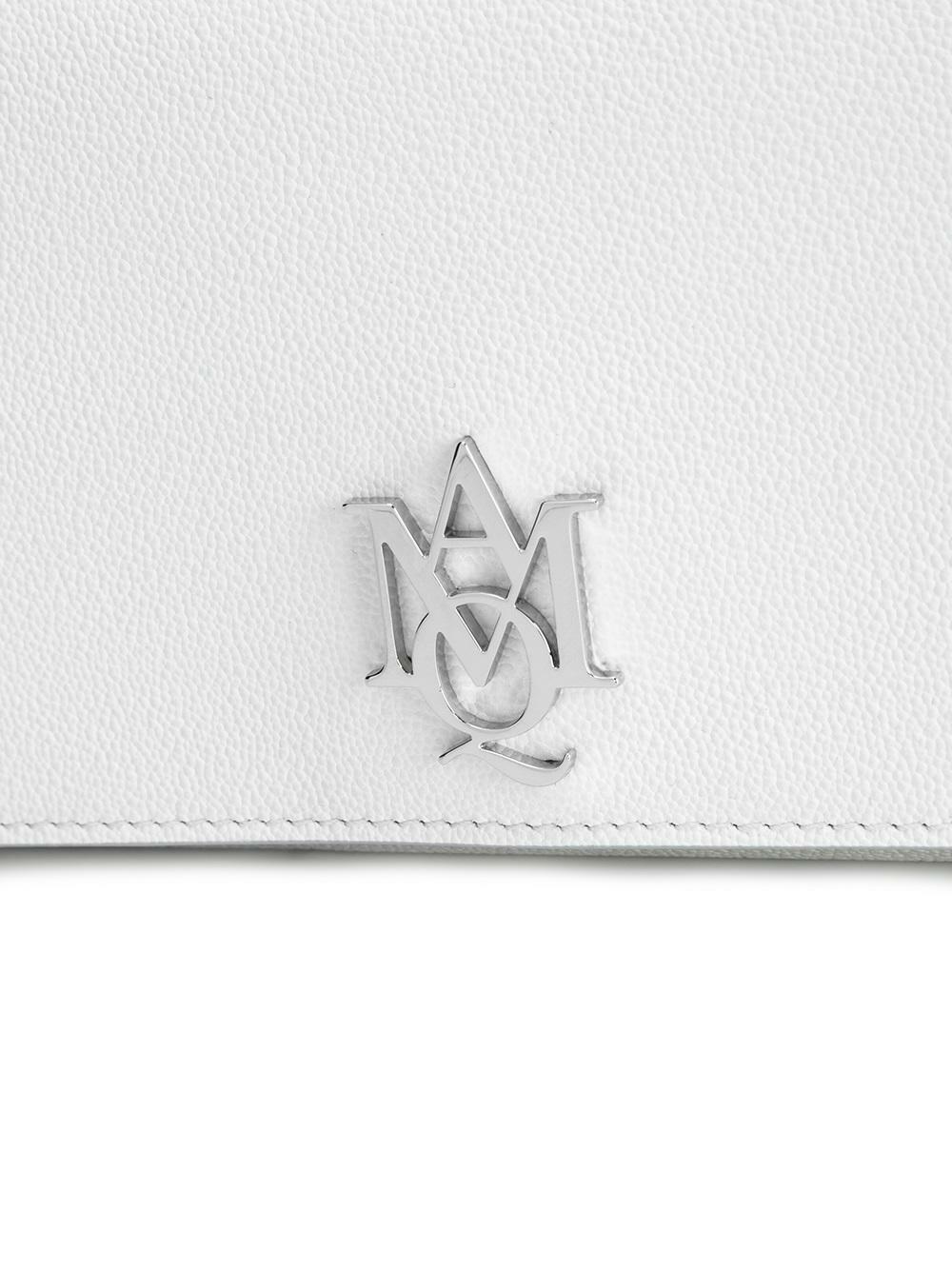 McQueen - Insignia White Leather Strap Wallet
