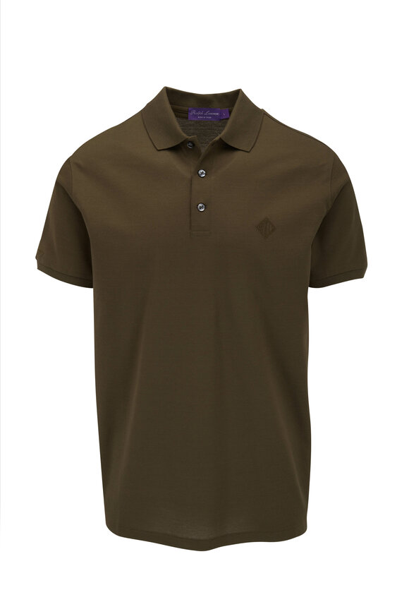 Ralph Lauren Purple Label - Purple Monogram Piqué Polo